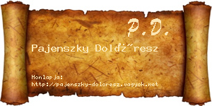 Pajenszky Dolóresz névjegykártya
